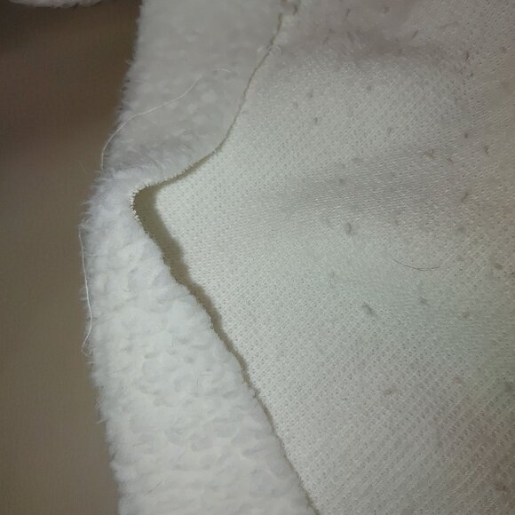 JC Penneys White Long Robe Vintage Meduim Pockets Fleece Housecoat Cozy - Picture 12 of 12